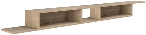 Atelier Mobili Floating TV Stand for Up to 65 Inch TVs – Wall Mounted Floating Shelf for Under TV, Entryway Organizer & Bedroom Vanity – Multi-Purpose Storage & Display Console (Oak, 100INCH) - Image 4