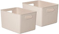 Superio Eco-Friendly Decorative Plastic Basket Open Home Storage Bins Organizer Baskets, X-Large (2 Pack) Container Boxes for Organizing Closet Storage Bins for Shelves Drawer Shelf 22 Liter by Superio