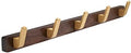Wall Mounted Coat Rack, Metal Wood with 5 Hooks by SARIHOSY
