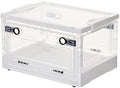 Ergocar Foldable Storage Boxes, Large Plastic Storage Boxes with Lid, Stackable Organiser, Wardrobe Storage Organiser, Grocery Storage, for Bedroom, Wardrobe, Office, Garage by Ergocar