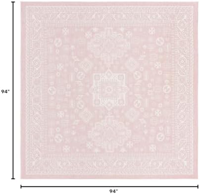Rugs.com - Outdoor Aztec Rug – 8 Ft Square Pink Indoor/Outdoor Rug – Washable, Stain-Resistant for Patios, Decks, and Porches - Image 2