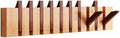 Paint Wood Wall Mounted Coat RackHooks Piano Key Hangers Natural Solid Wood Hanger Non-Woven Fabric Clothes Hangers for Closet, Kitchen, Bedroom, Bathroom, Entryway（Walnut-Beech 10 Hooks） by MurphyBedKitMattresFrame