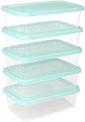Sterilite 60 Pack Stackable Storage Bin with Lid, Clear Plastic Design, 6 Quart by Sterilite