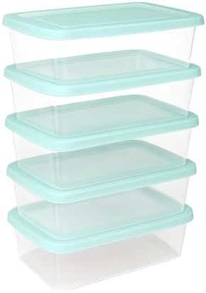 Sterilite 60 Pack Stackable Storage Bin with Lid, Clear Plastic Design, 6 Quart by Sterilite