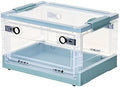 Ergocar Foldable Storage Boxes, Large Plastic Storage Boxes with Lid, Stackable Organiser, Wardrobe Storage Organiser, Grocery Storage, for Bedroom, Wardrobe, Office, Garage by Ergocar
