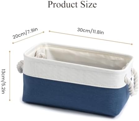 11.8x7.9x5.2 Inch Fabric Small Storage Bins with Handles 6 Pack - Image 4