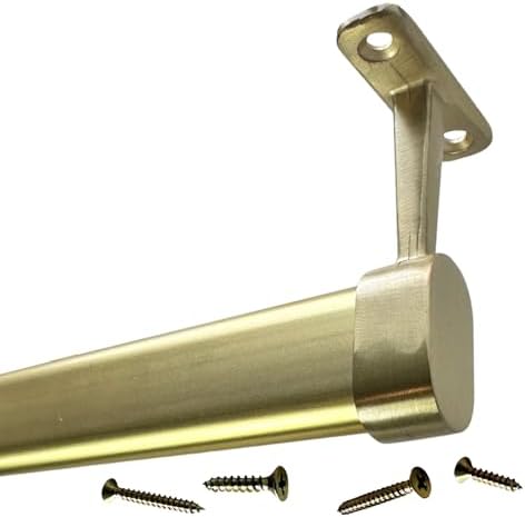 Oval Closet Rod End Hanger | Satin Brass | 10 Pack - Image 3