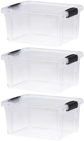 Superio 6.6 Quart Clear Plastic Storage Boxes with Lids, Stackable Organizer Containers, BPA-Free Storage Bins for Home, Office, School & Dorm, 3 Pack by Superio