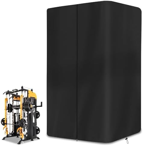 Gym Rack Cover Squat Rack Cover, Heavy-Duty 600D Oxford Power Cage Cover with Zipper, Waterproof Dustproof UV Protection – Gym Equipment Cover for Home Gym by LAMETTAisacompanybyandforgardenerswemanufacturegardenproductsandknowwhatgardenerswantQualityandserviceisourfirstpriority