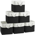 FinishingBo 11 inch Cube Storage Bin with Handles 6 Pack by SimplifySpaceSimplifyLife
