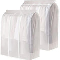 2 Pcs 50'' Garment Rack Cover, Dustproof Waterproof Garment Bags for Hanging Clothes Clothing Storage Bag with Zipper for Closet Storage, Hanging Shirts, Coats, Dresses, Suits, Seal Closets by Aichong