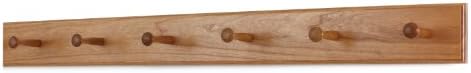 Solid Cherry Shaker Peg Racks (Cherry, 35" x 3.5" with 6 pegs) by PEG+AND+RAIL