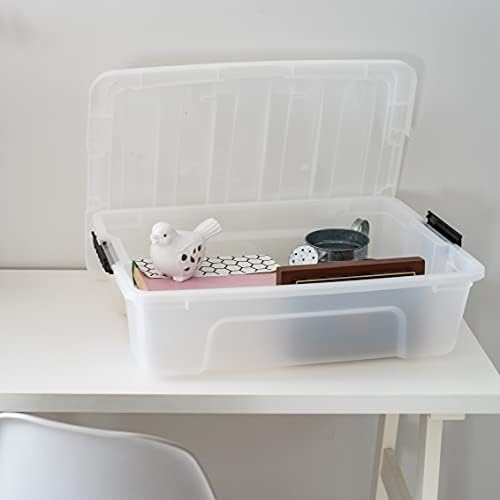 IRIS USA 6-Pack 27 Quart Storage Bins with Lids, Pearl - Image 6