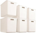 6 pack large plastic White storage bins with Lids, Toy Box Chest with Handle，Organizer Containers Baskets for Baby,Nursery，Shelves，Playroom, Bedroom，Office,Closet，home (White, 6XL) by Gaoaodeyu