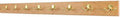 Cherry Coat Rack with Solid Brass Double Style Hooks (Natural, 41" x 3.5" with 7 hooks) by PEG+AND+RAIL