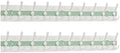 SKOLOO Coastal Coat Rack Wall Mount-38-1/8 Beach House Entryway Wooden Coat Hook with 10 Hooks for Hanging Coats, Hats or Towels, Oceanfront Cottage Core Collection, White & Green, Pack of 2 by SKOLOO