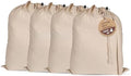 LFH Home Cotton Rich Canvas Extra Large Laundry Bag with Drawstring and Handles Heavy Duty, Multi-Use, and Washable for Home, Travel, College or Storage 24x36 (Pack of 4)-Natural by LFHHomePrivateLimited