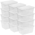 Sterilite Storage Box, Stackable Clear Plastic Bins, 90 Quart, 12-Pack by Sterilite