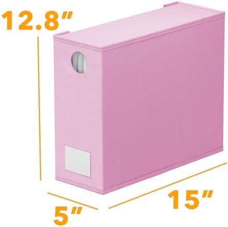 SpaceAid 8 Pack Bed Sheet Organizers and Storage, Foldable Organizer for Linen Closet, Set Folder Keeper with Window XL (Queen & King Size) Bedding Container (Pink, 8 Pack) - Image 7