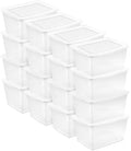 Sterilite Clear Storage Box Stackable Tote, 58 Quart, 16-Pack by Sterilite