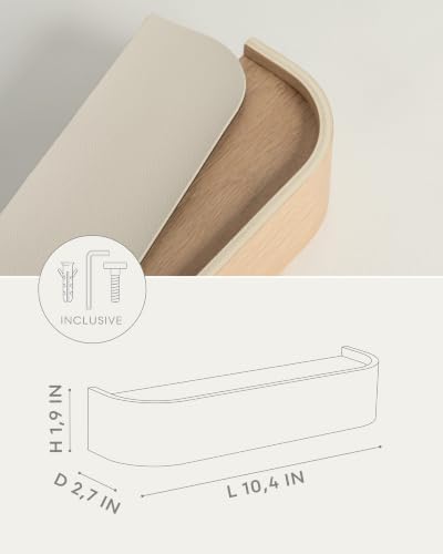 Kazai. Key Holder 'Toke' | Minimalist Key Hook Design from Berlin | Modern Key Holder Wall Mount with Wooden Shelf | Key Rack for Wall as Entryway Organizer | Oak, White - Image 6