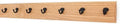 PegandRail Oak Wall Mounted Coat Rack with Aged Bronze Singular Style Hooks 4.5" Ultra Wide (Natural, 36" x 4.5" with 7 Hooks) by PEG+AND+RAIL