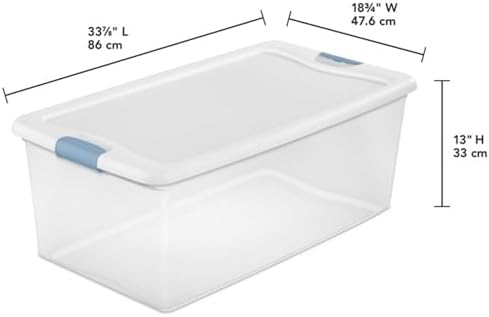 Sterilite Latching Box with Lids for Home and Office, 106 Quart, 24-Pack - Image 2