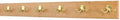 Cherry Coat Rack with Solid Brass Double Style Hooks (Natural, 30.5" x 3.5" with 6 hooks) by PEG+AND+RAIL