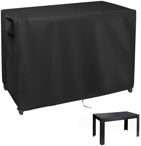 Outdoor Dining Table Cover Waterproof -63"L x 32"W x 30"H by PatioFurnitureCover