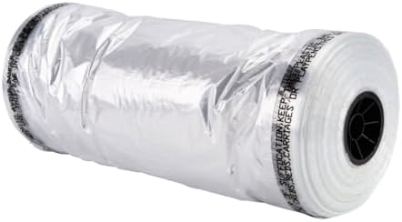 SSWBasics Large Clear Plastic Garment Bags - 21"W x 3"D x 72"H - Roll of 243 - Dry Cleaner by SSWBasics
