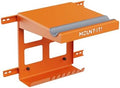 Mount-It! Bike Wall Mount Rack with Shelf and Hooks, Horizontal Indoor Bike Rack Garage Home, Space Saving Wall Mounted Hanger for a single Road, Mountain or other Bicycle with Extra Storage, Orange by Mount-It