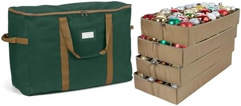 Covermates Adjustable Ornament Storage Bag, 25.5"W x 13"D x 18.5"H, Green by Covermates