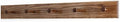 Solid Oak Shaker Peg Rack Made in The USA - Chestnut Stain 29 x 3.5 Inches with 5 Pegs by PEG+AND+RAIL