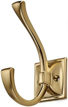 khtumeware Vintage Wall Hooks,10 Pack Coat Hooks Hardware Towel Hooks for Hanging Coats Brushed Gold Robe Hooks Wall Mounted with Screws for Key, Towel, Bags, Cup. by khtumeware