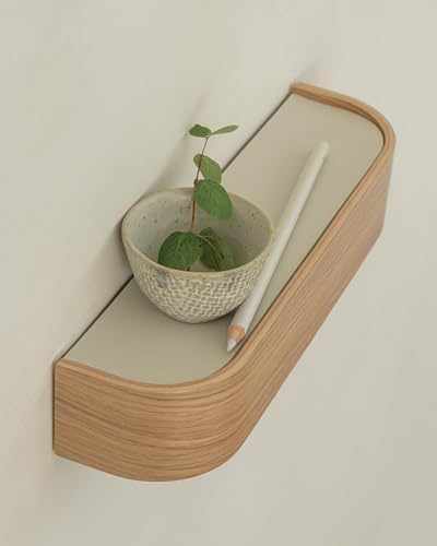 Kazai. Key Holder 'Toke' | Minimalist Key Hook Design from Berlin | Modern Key Holder Wall Mount with Wooden Shelf | Key Rack for Wall as Entryway Organizer | Oak - Image 3