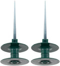 10 Inch Garden Hose Guide Spike, Zinc Coated Rustproof Heavy Duty Metal Stake, Heavy Duty Spin Top, Keeps Garden Hose Out of Flower Beds for Plant Protection (2) by Unknown