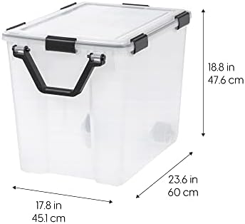 IRIS USA WeatherPro Storage Bins with Lids, 103 Qt, Gasket Seal, 2 Pack - Image 2