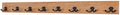 Solid Cherry Wall Mounted Coat Rack - Oil Rubbed Bronze Double Style Coat Hooks - Made in the USA (Cherry, 41" x 3.5" with 8 Hooks) by PEG+AND+RAIL