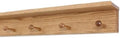 Oak Shaker Peg Rack with 4 inch Shelf (Cherry, 23" with 4 pegs) by PEG+AND+RAIL
