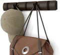 Umbra Flip Coat Rack, Wall Mounted 5-Hook Space Saving, Walnut/Black by Umbra