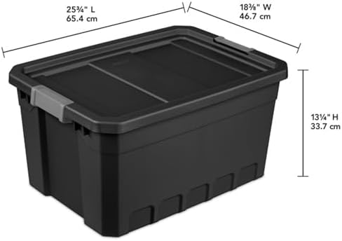 Sterilite Stacker Tote with Latching Lids for Garage, 19 Gallon, 12-Pack - Image 3