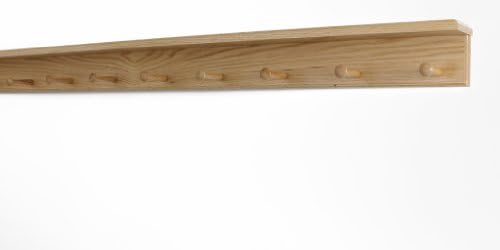 Oak Shaker Peg Rack with Shelf (Natural, 46" with 8 pegs) by PEG+AND+RAIL