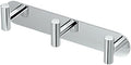 Gatco 1292 Latitude II 3 Hook Triple Robe Hook, Wall Mounted Hook for Bathroom Towels & Robes, 11 Inch W, Chrome, Premium Brass by Gatco