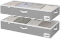 StorageWorks 7 Inch Low Profile Under Bed Storage Containers with Clear Lid by StorageWorks