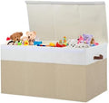 Extra Large Toy Storage Box with Lid,Toy Chest Bin Basket with Dividers by Gowee