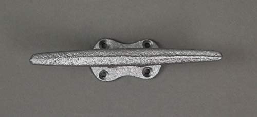 Zeckos Set of 4 Boat Cleat Wall Hooks, 5.75 Inch Tall Metallic Silver - Image 5