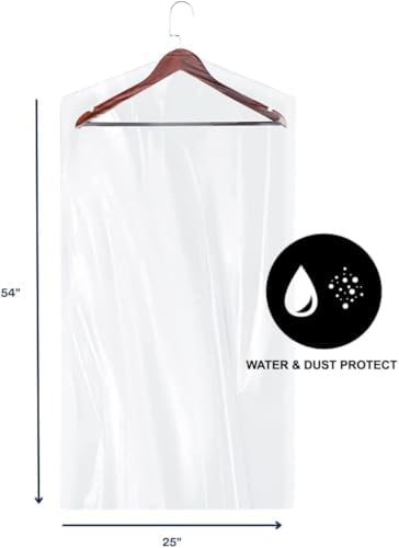 Plasticplace Clear Garment Bags on Roll, Heavy-Duty Plastic Coat Covers, 21” x 7” x 54”, Perforated with Pre-Slit Hanger Holes, Dustproof & Wrinkle-Free Storage, 320 Count Wardrobe Cover 0.65 Mil - Image 5