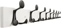 SKOLOO 43-Inch White Wood Coat Rack Wall Mount with 8 Triple Hooks - Ideal for Family Entrances, Classrooms, and Pet Supplies Storage - Perfect Coat Hooks for Wall, Pack of 2 by SKOLOO