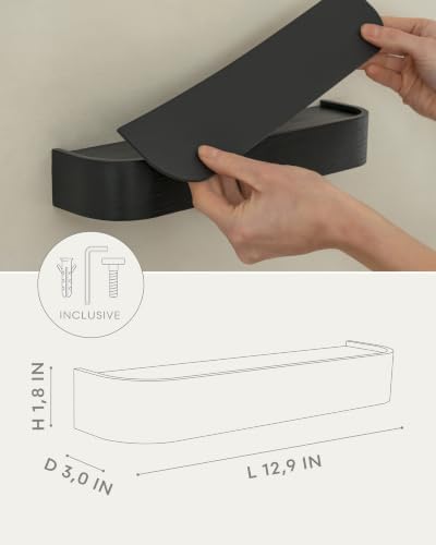 Kazai. Key Holder 'Toke' | Minimalist Key Hook Design from Berlin | Modern Key Holder Wall Mount with Wooden Shelf | Key Rack for Wall as Entryway Organizer | Oak, Black - Image 6