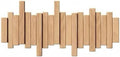 Key Holder Wall Mount, Splicable Wooden Piano Coat Rack Wall Mount, Modern Wall Art Flip Down Magnetic Hooks Wall Hook Hat Hanger for Entryway Key Holder Bedroom Kitchen (natural wood color, 6 Hooks) by Unknown